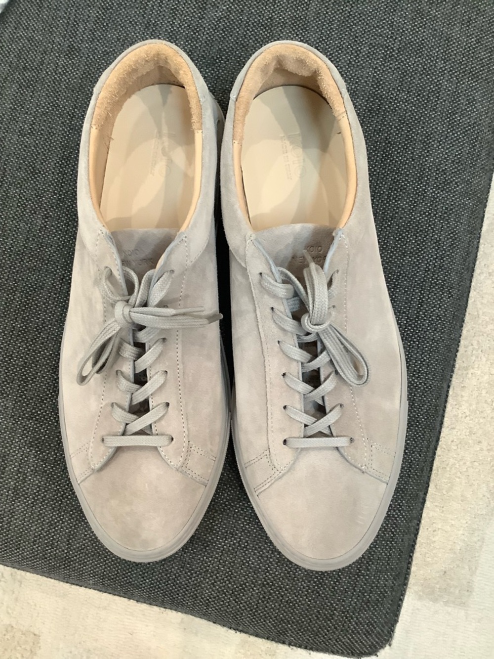 KOIO Men's Suede Low-Top Sneakers in Light Taupe